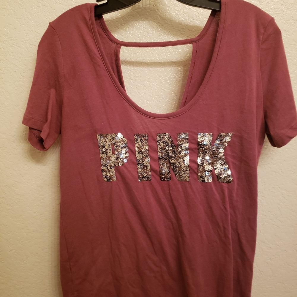 Pink Women's Back Cutout Top